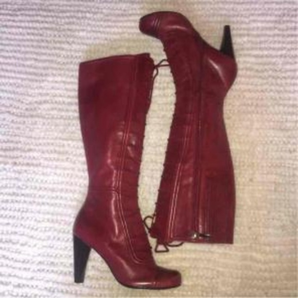 Max Studio Hurley knee high leather boots